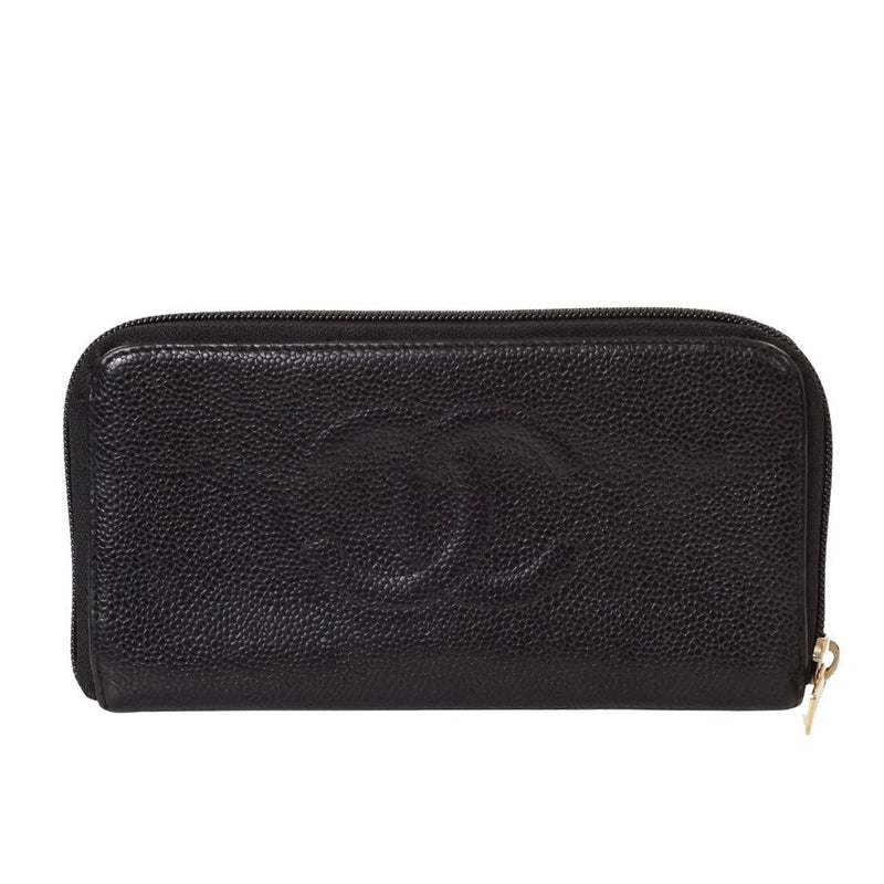 Chanel Zippy Wallet Black Caviar