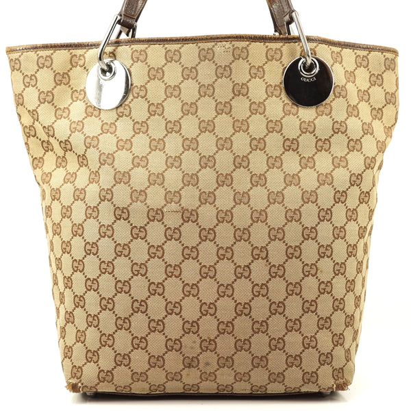Pre-loved authentic Gucci Gg Tote Bag Brown Canvas sale at jebwa.