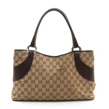 Gucci Gg Hand Bag Canvas Brown