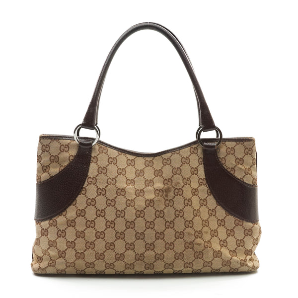 Gucci Gg Hand Bag Canvas Brown