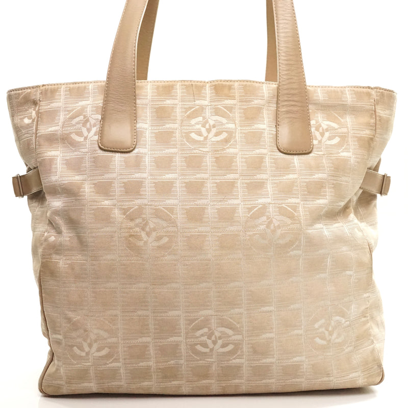 chanel beige travel tote bag Chanel Travel Line Tote Bag Beige