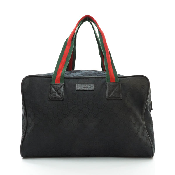 Gucci Hand Bag Black Canvas