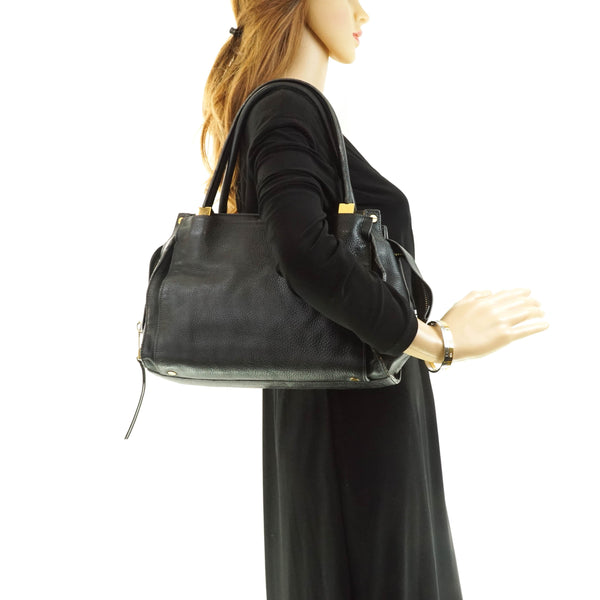Chloe Hand Bag Leather Black