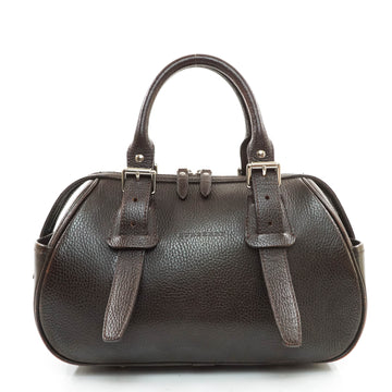 Burberry Hand Bag Brown Leather