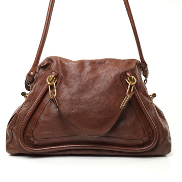 Pre-loved authentic Chloe Hand Bag Leather Brown sale at jebwa