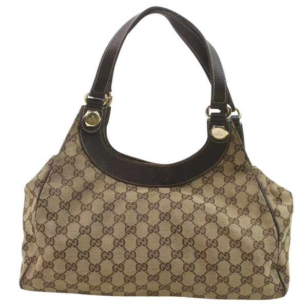Gucci Gg Hand Bag Brown Canvas