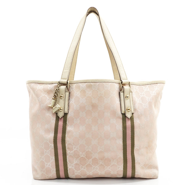 Gucci Hand Bag Pink Canvas