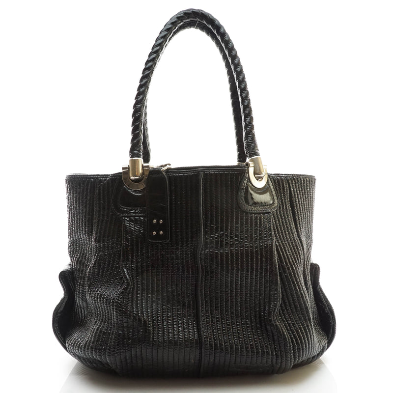 Chloe Tote Bag Heloise Black Enamel