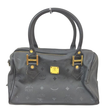Mcm Hand Bag Black Coated Canvas