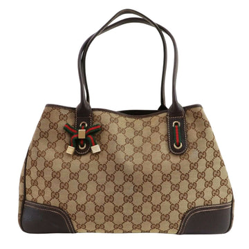 Gucci Gg Shoulder Bag Brown Canvas