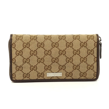 Pre-loved authentic Gucci Zippy Wallet Brown Canvas sale at jebwa.