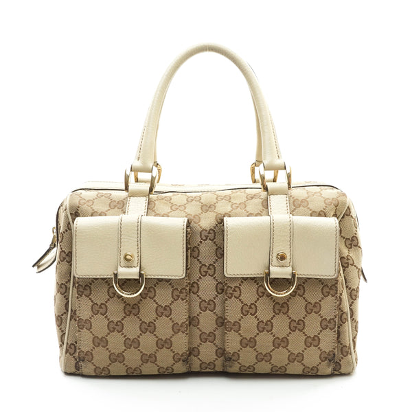 Gucci Hand Bag Brown Canvas