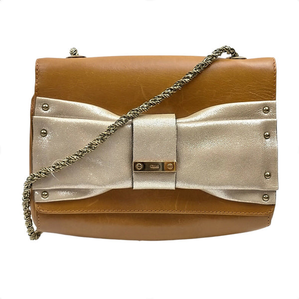 Chloe Shoulder Bag Leather Brown
