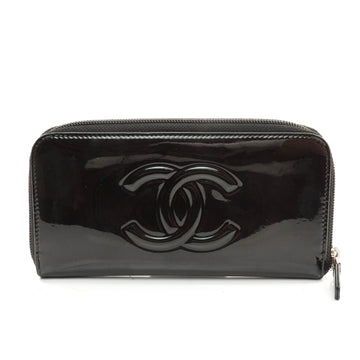Chanel Zippy Wallet Enamel Black