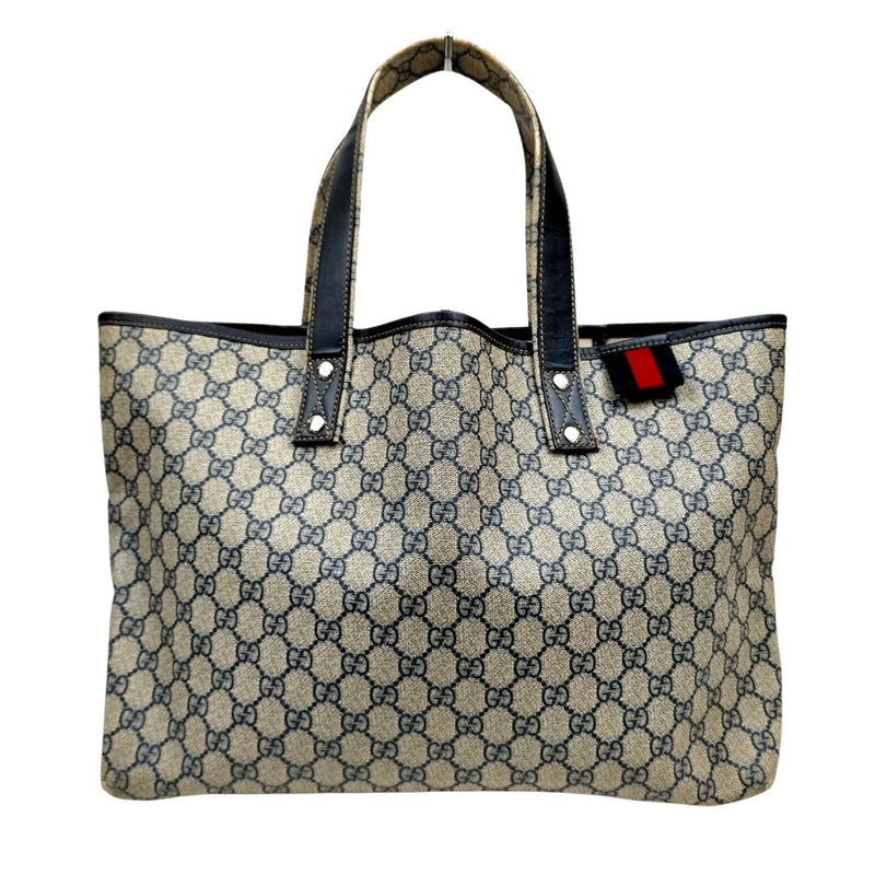 Gucci Shoulder Bag Navy Blue Canvas