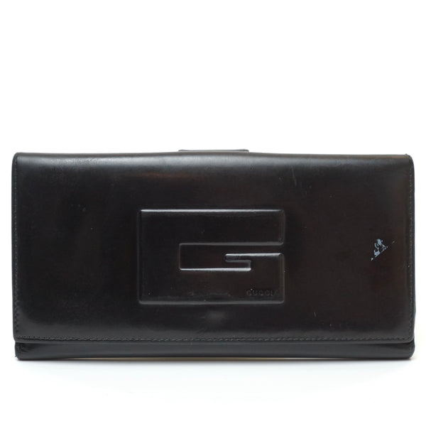 Pre-loved authentic Gucci Long Wallet Black Leather sale at jebwa.