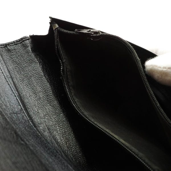 Chanel Long Wallet Black Leather