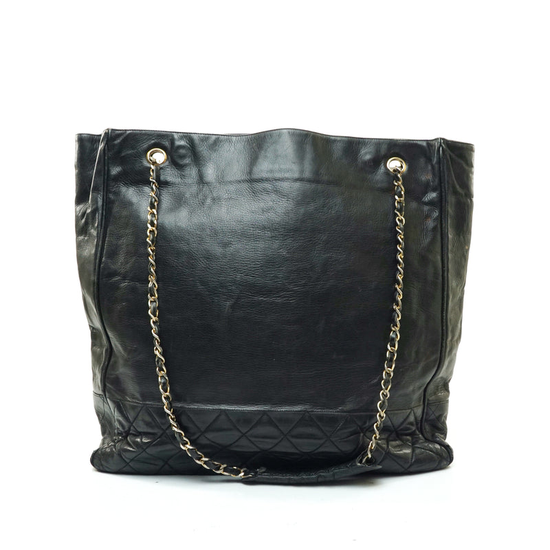 Chanel Tote Bag Black Leather