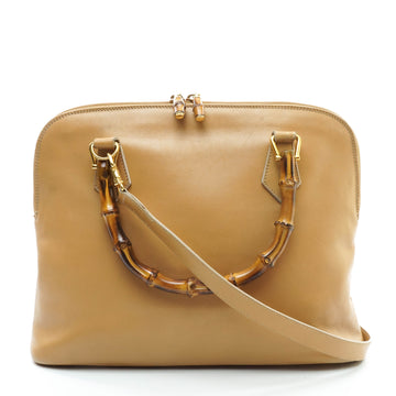 Gucci Bamboo Hand Bag Light Brown