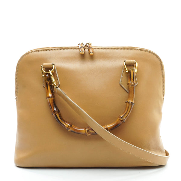 Gucci Bamboo Hand Bag Light Brown