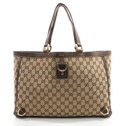 Gucci Abbey Gg Tote Bag Brown