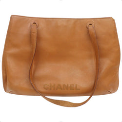 Chanel Logo Tote Bag Caviar Leather
