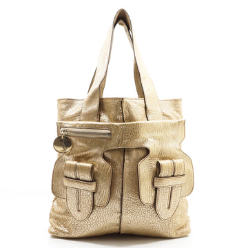 Chloe Tote Bag Gold Leather