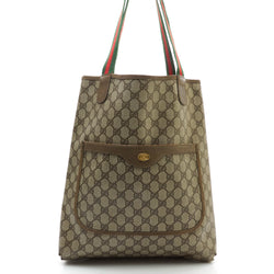 Gucci Gg Sherry Tote Bag Pvc Brown