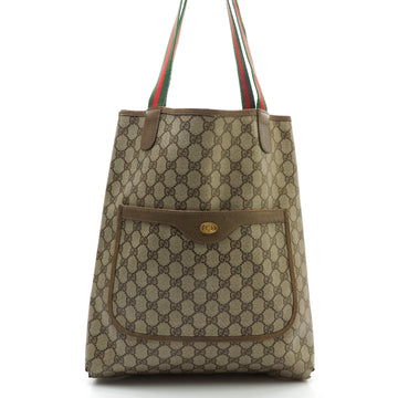 Gucci Gg Sherry Tote Bag Pvc Brown