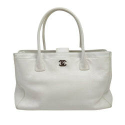 Chanel Shoulder Bag White Leather
