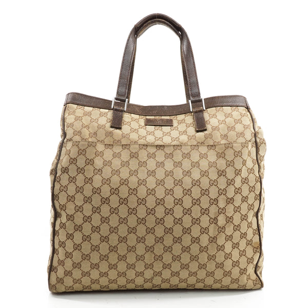 Gucci Tote Bag Brown Canvas
