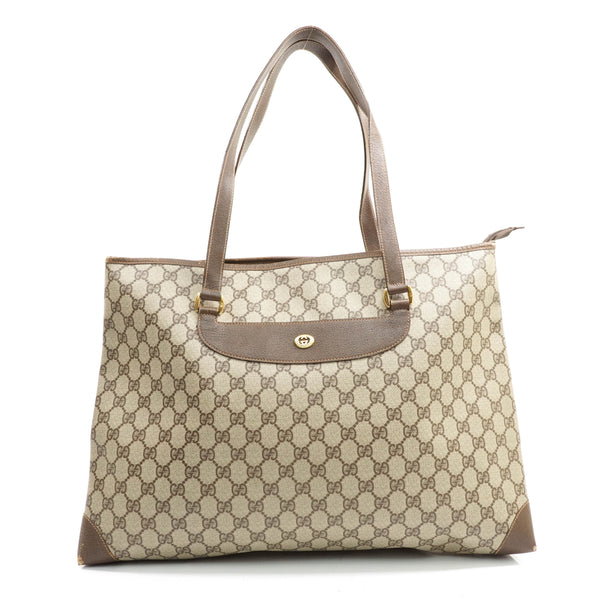 Gucci Tote Bag Pvc Light Brown