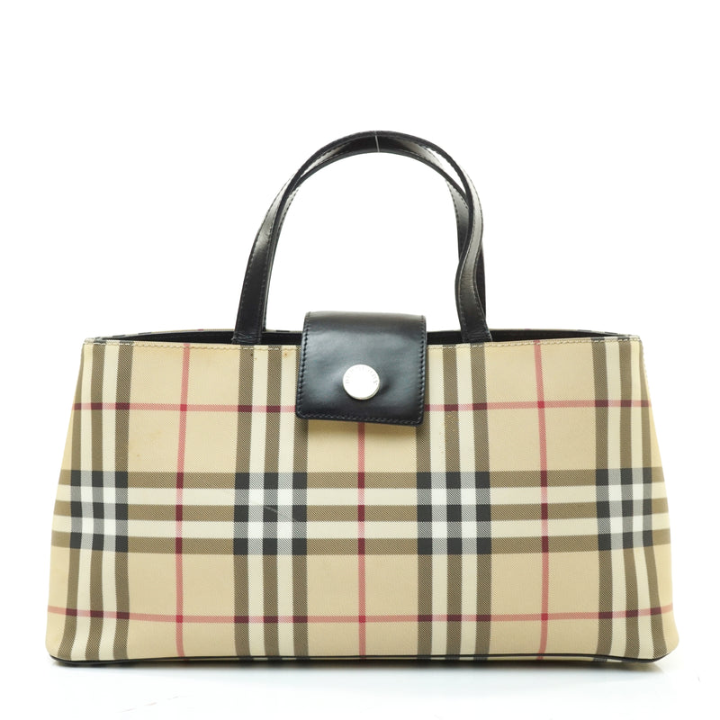 Pre-loved authentic Burberry Nova Check Hand Bag Beige sale at jebwa.