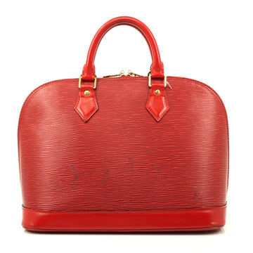 Louis Vuitton Alma Hand Bag Red Epi
