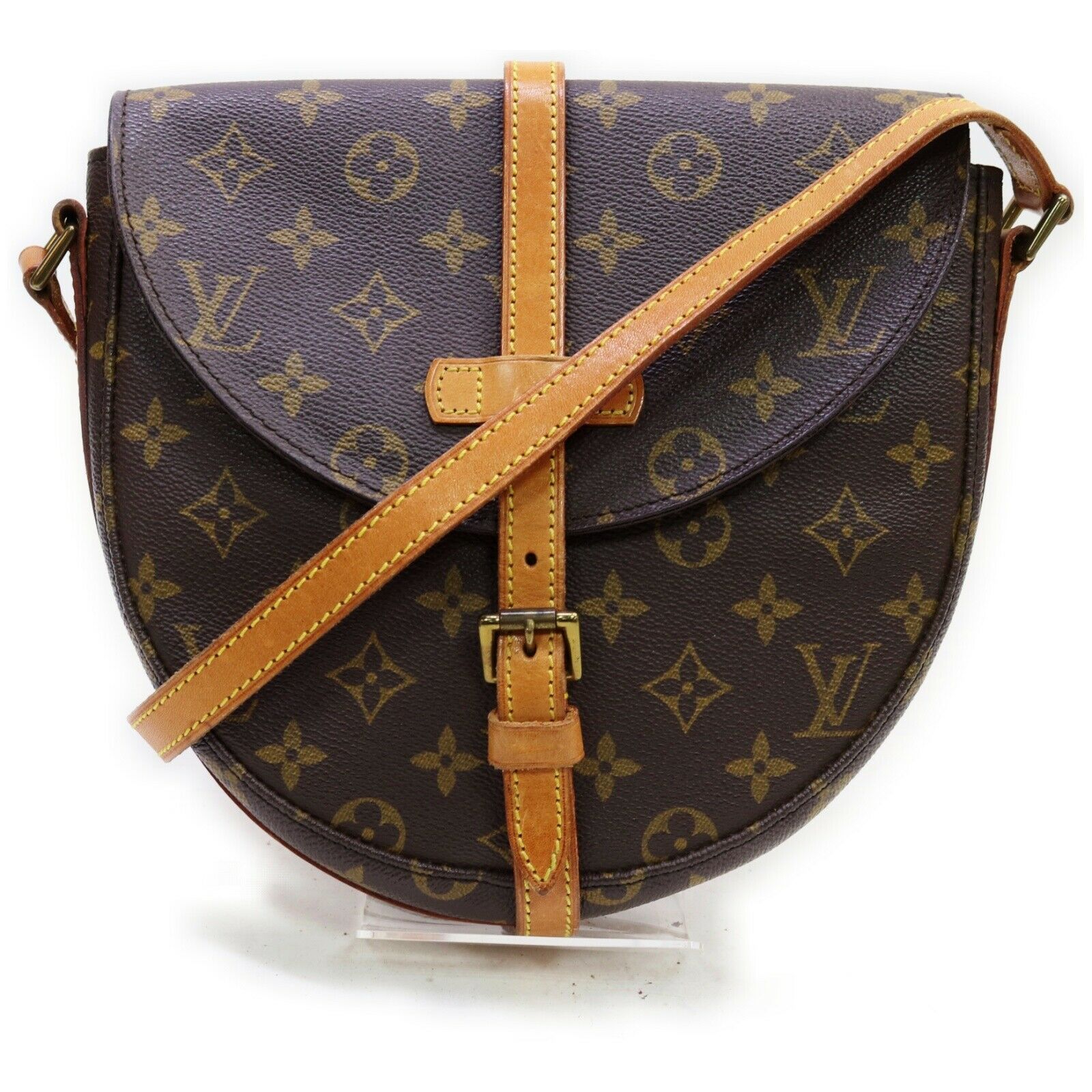 Authentic Louis Vuitton Chantilly GM Shoulder Bag Crossbody Brown #20547
