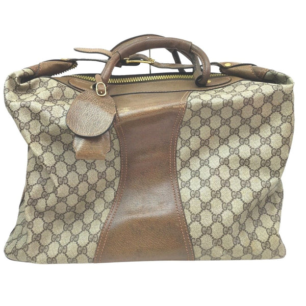 Gucci Travel Bag Brown Coated