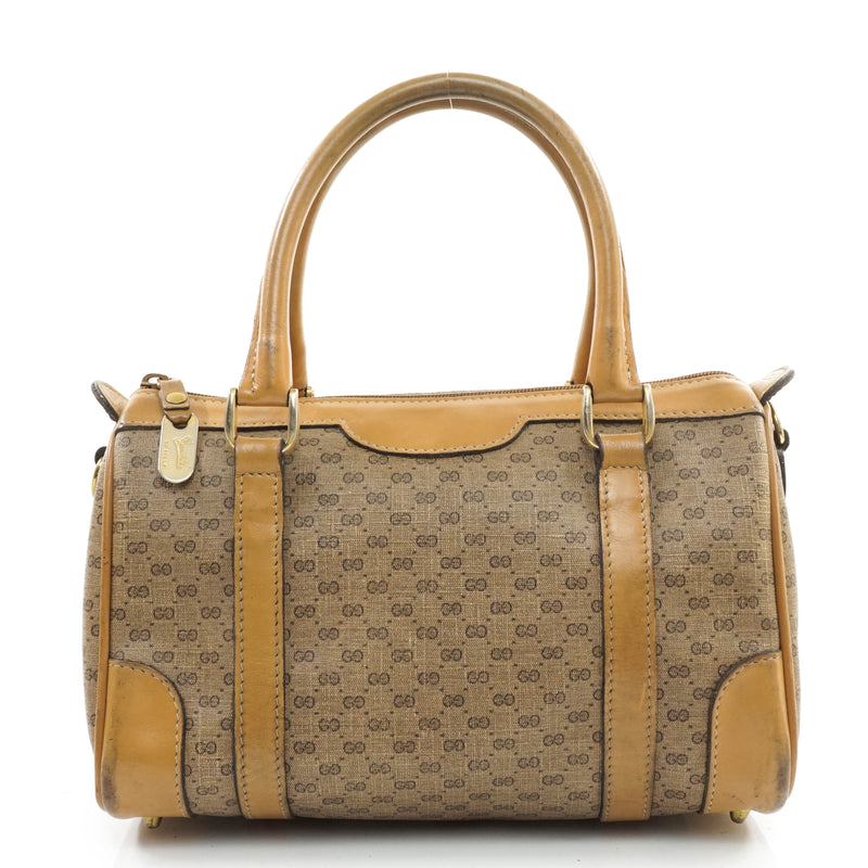 Gucci Hand Bag Pvc Brown Satchel