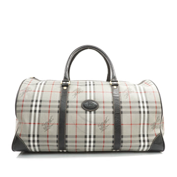 Burberrys Travel Bag Gray Coated