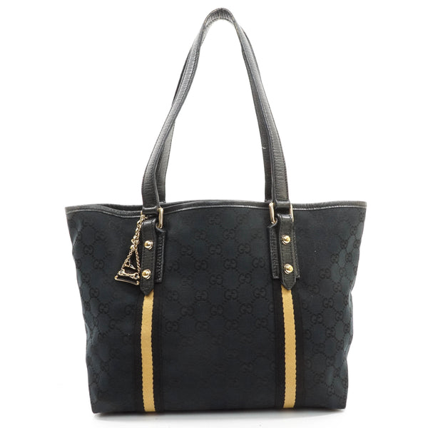 Gucci Tote Bag Canvas Black