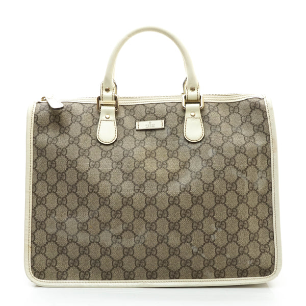 Gucci Tote Bag Brown Coated Canvas