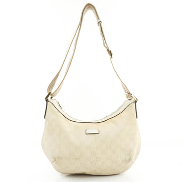Gucci Shoulder Bag Cream Canvas