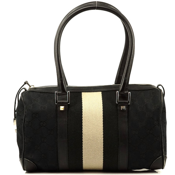 Pre-loved authentic Gucci Hand Bag Black Canvas sale at jebwa