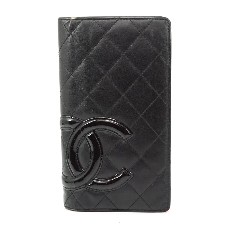 Pre-loved authentic Chanel Long Wallet Black Leather sale at jebwa.