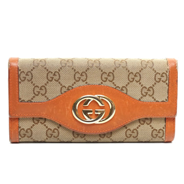 Gucci Long Wallet Brown Canvas