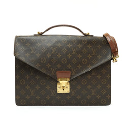 Louis Vuitton Porte-Documents Bandouliere Crossbody Bag Briefcase(Brown)