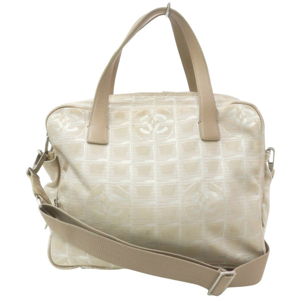 Chanel Travel Line Hand Bag Beige