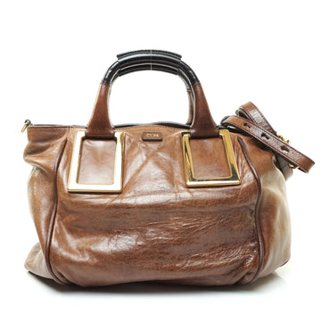 Pre-loved authentic Chloe Crossbody Bag Brown Leather sale at jebwa.
