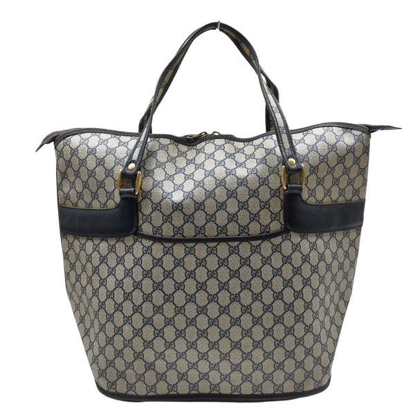 Gucci Travel Bag Navy Blue Coated