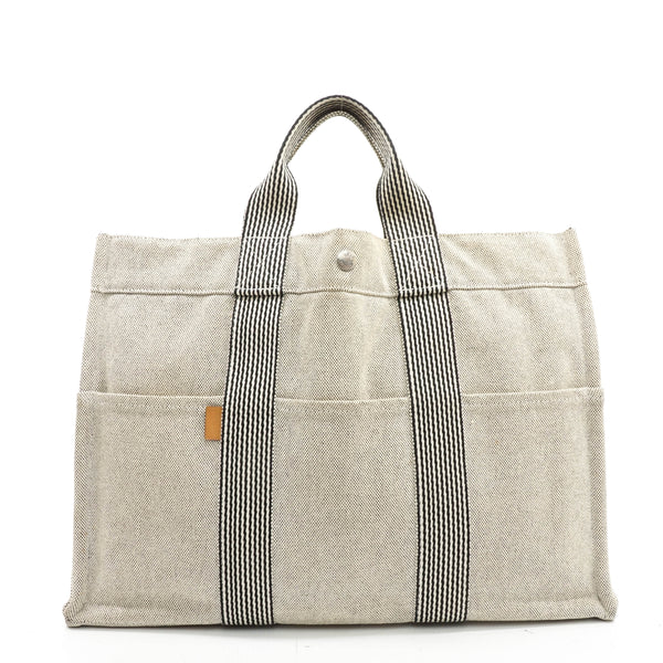 Hermes Fourre-Tout Canvas Satchel