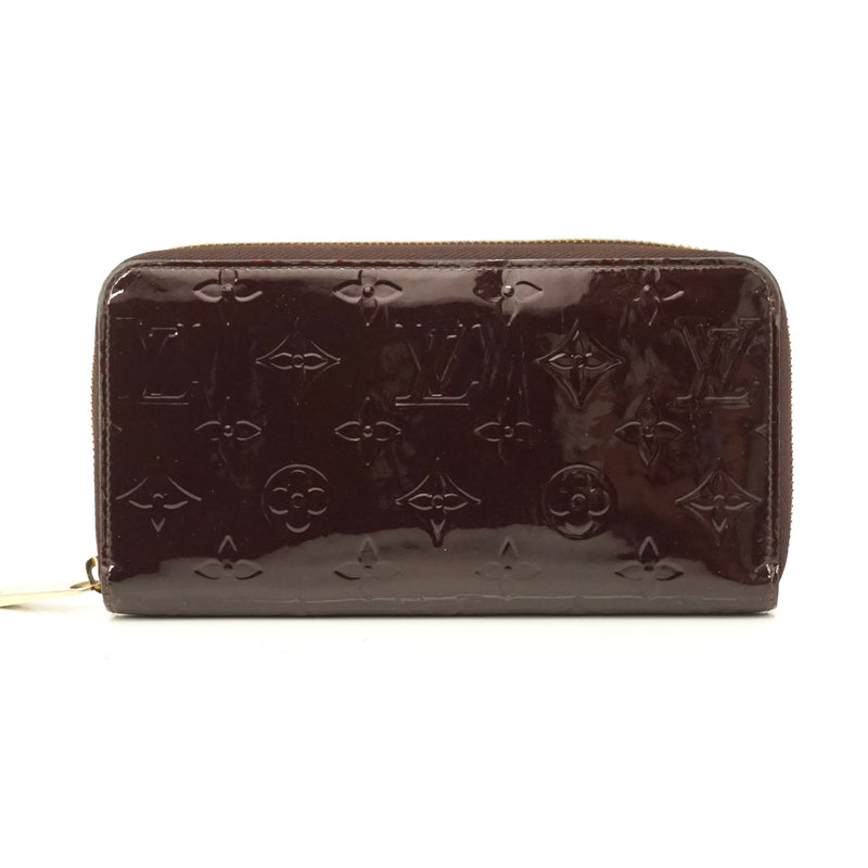 Louis Vuitton Amarante Monogram Vernis Leather Zippy Wallet